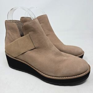 EILEEN FISHER Lark Suede Women's Tan Ankle Boots Size 7.5